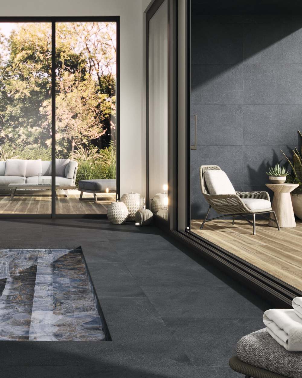 Fliesen in Steinoptik Grau 60x120 cm | Burlington Grey | Musterversand