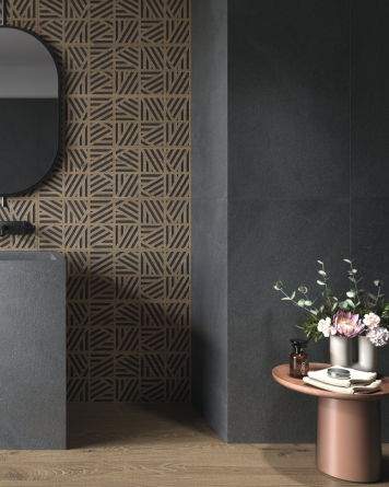 Nordic Volcano: Black Stone-Look Tile 60x120 cm