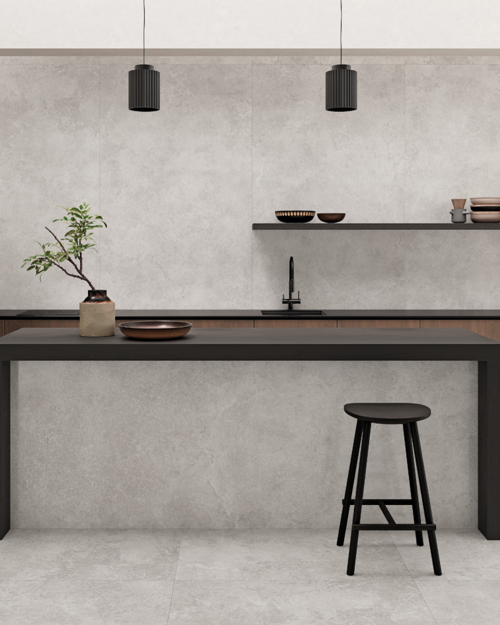 XXL tiles 120x280 cm Matt stone look | Missouri Light