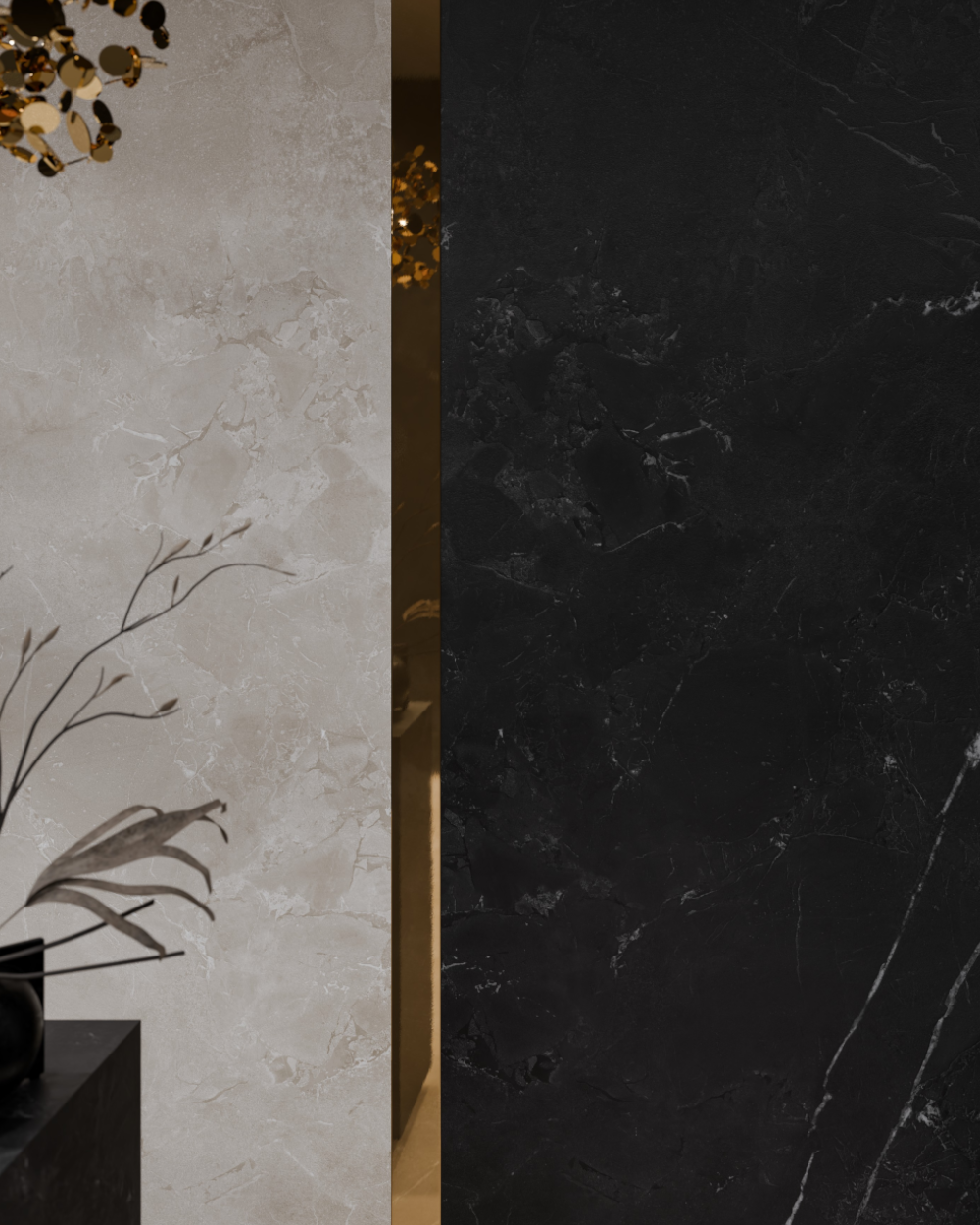 XXL Fliesen 120x280 cm Matt Marmoroptik | Unusual Stone Anthracite