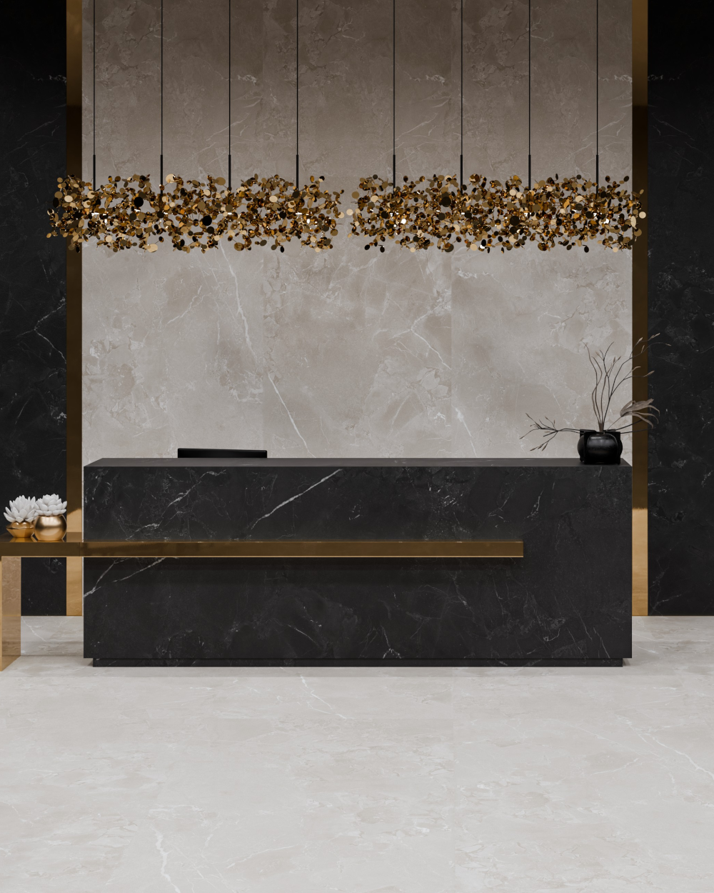 XXL tiles 120x280 cm matt marble look | Unusual Stone Mink