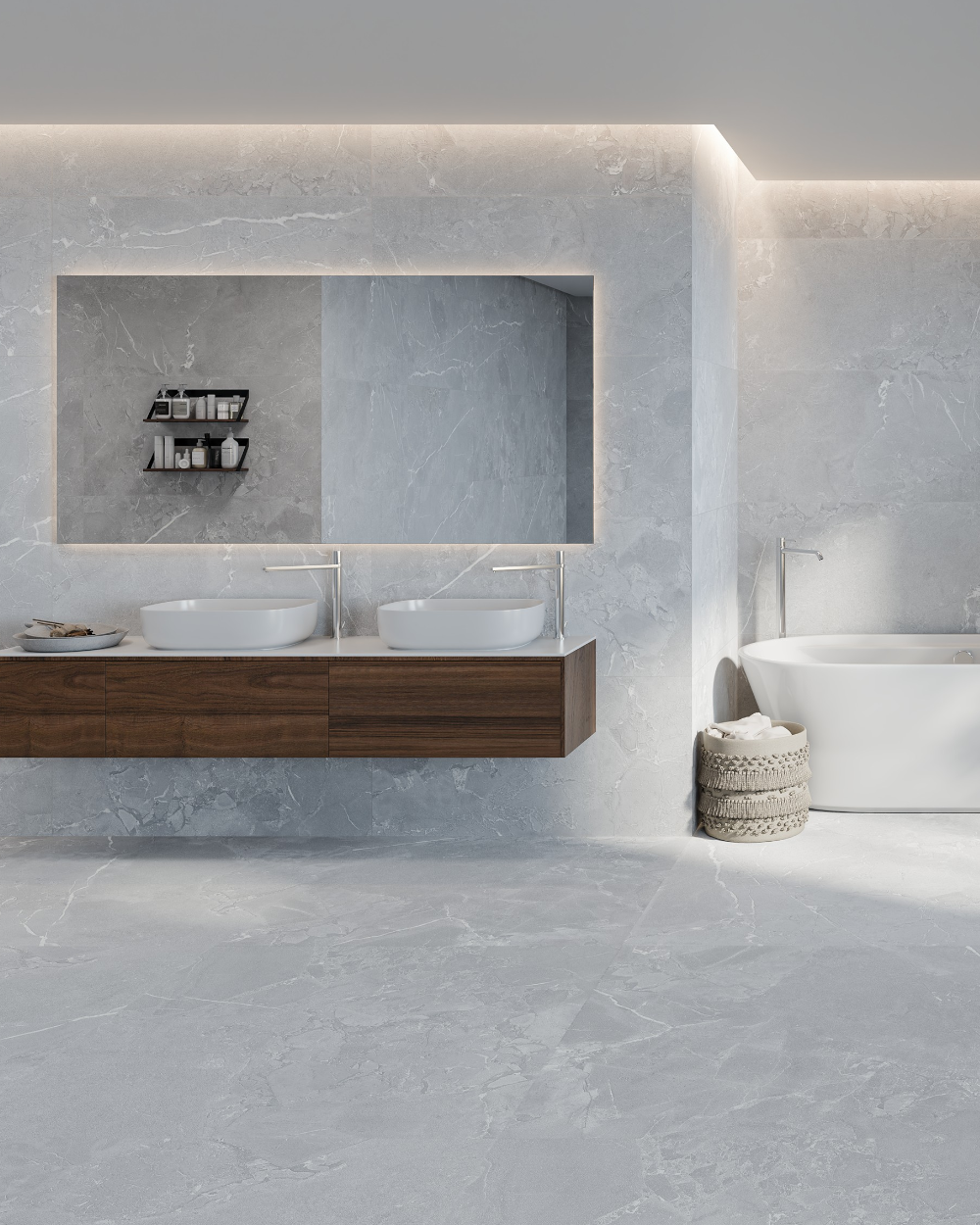 XXL Fliesen 120x280 cm Matt Marmoroptik | Unusual Stone Light