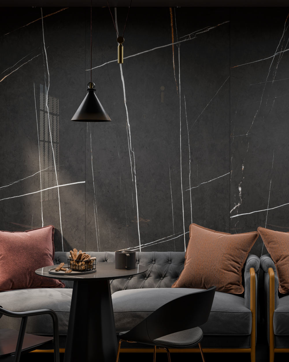 XXL tiles 120x280 Polished Marble look | Hizuru Black