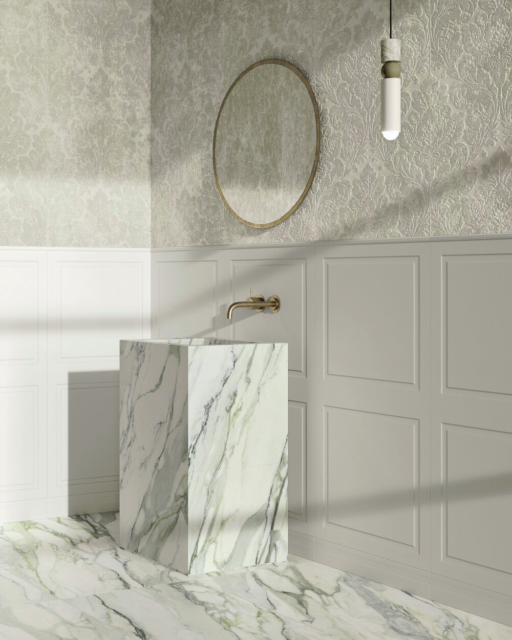 Boiserie Wall Tile 60x120 cm | Bianco