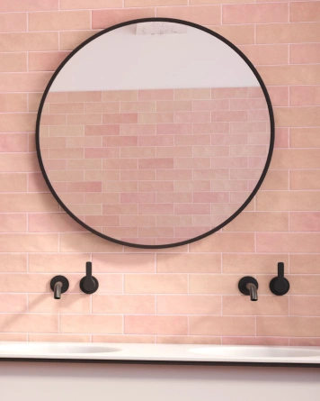 Toskana Hot Pink – matte Zellige Wandfliese in Rosa