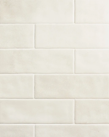 Toskana Cotton – matte Zellige Wandfliese in Weiß