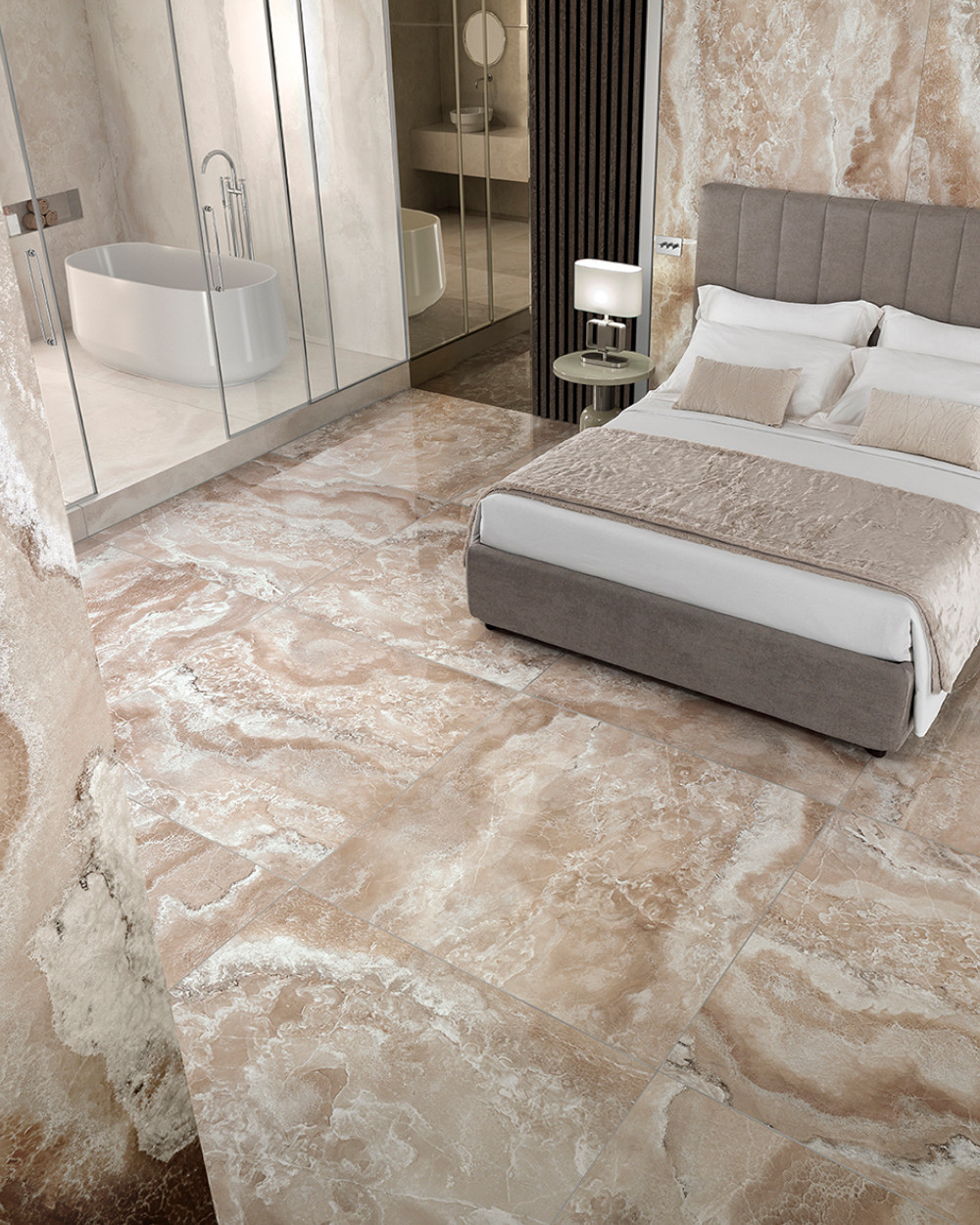 Exclusive Onyx tiles 120x120 White | Glitter Champagne – Luxury for walls and floors