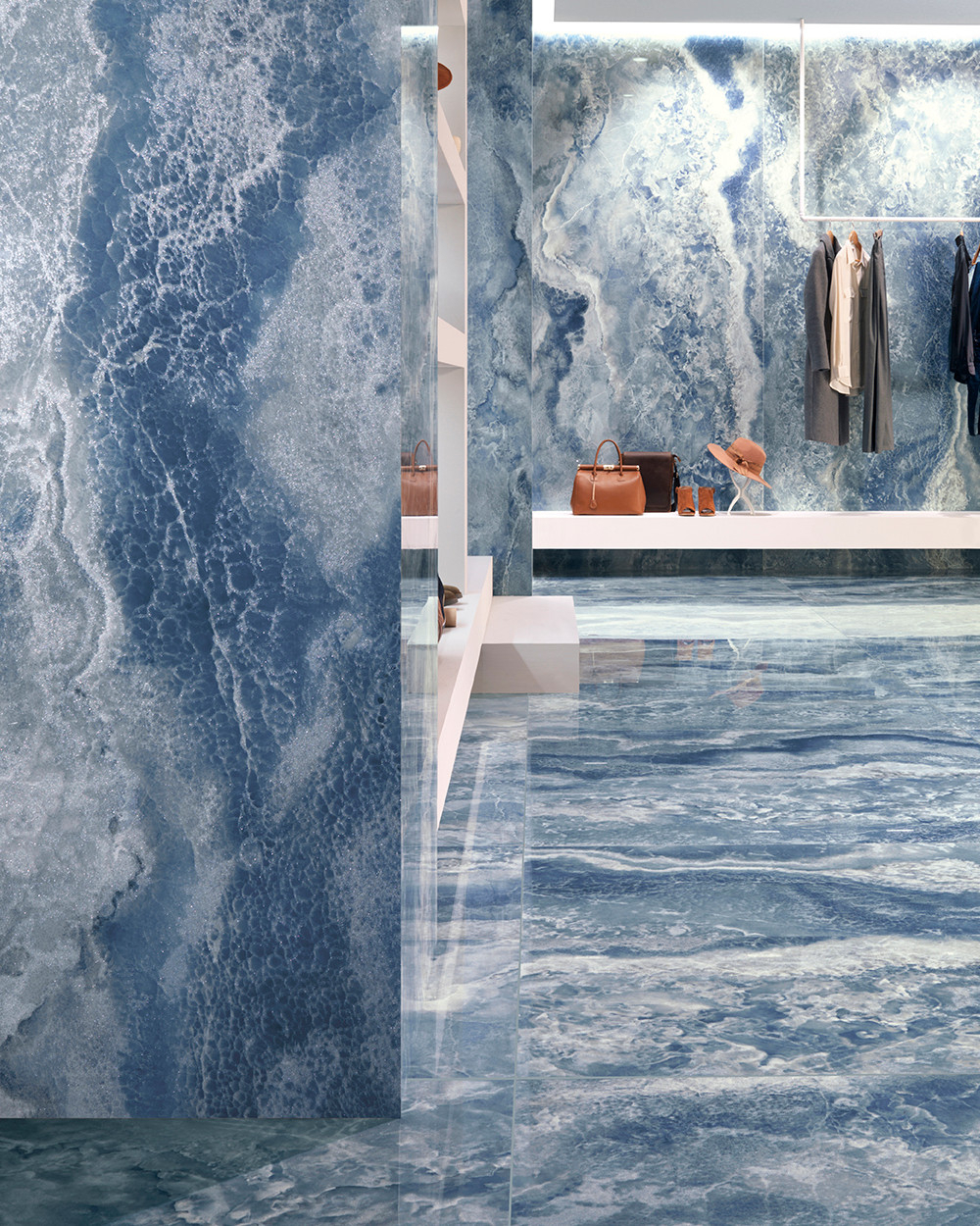 Exclusive Onyx tiles 120x120 White | Glitter Aquaris – Luxury for walls and floors