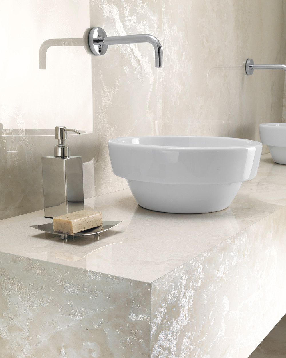 Exclusive Onyx tiles 120x120 White | Glitter Bright – Luxury for walls and floors