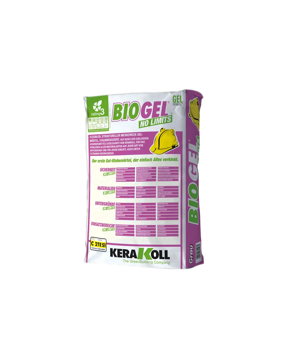 Large format tile adhesive | Biogel No Limit C2TES1 25kg | Available immediately
