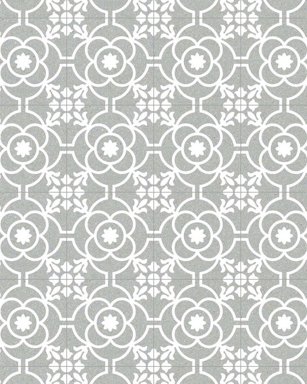 Coral Floor Tiles 20x20 cm Green | Art Nouveau Design
