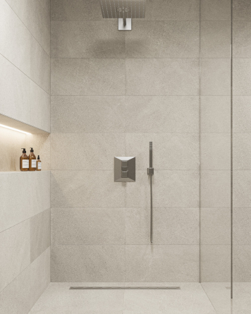 Nordic Pearl in Silber, matt, 30x60 cm, Stein-Optik