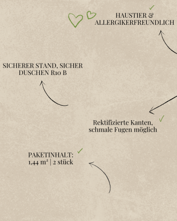 Nordic Beige: Steinoptik-Fliese 60x120 cm, matt
