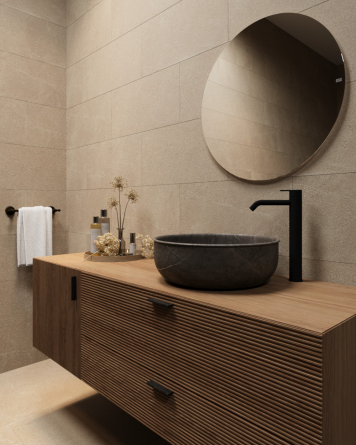 Nordic Taupe, matt, 30x60 cm, Feinsteinzeug Stein-Optik