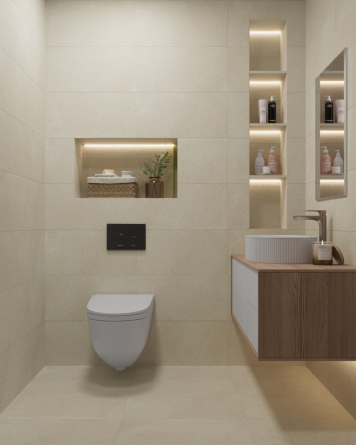Nordic Beige, Matt, 30x60 cm, Stone Look Stoneware
