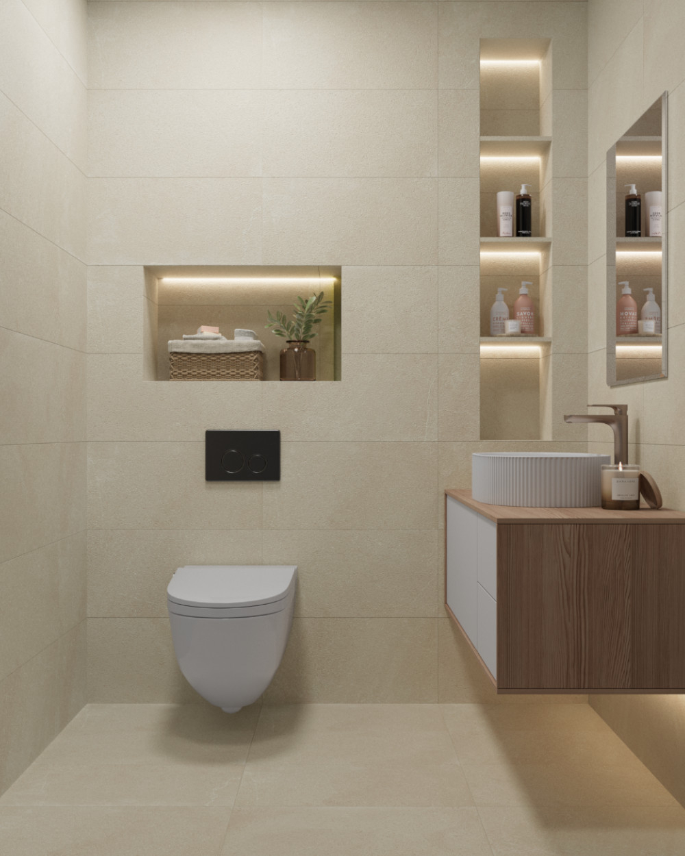 Stone-effect tiles Beige 30x60 cm | Burlington Ivory | Sample shipping