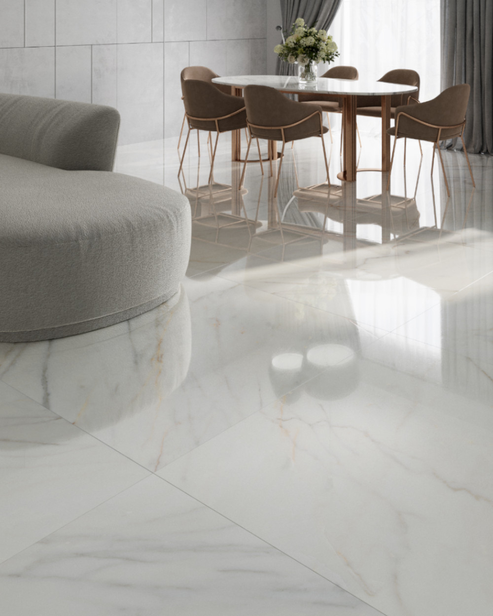 10.08 m² Remnant stock: Calacatta Slow, 120x120 cm, polished