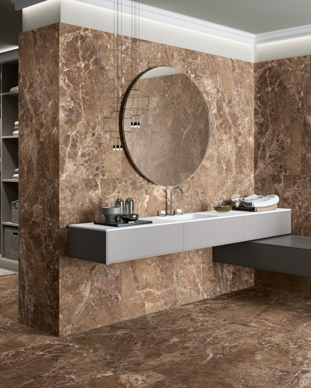 Emperador tiles, matt textured, 60x120 | 3D design surface Buy online