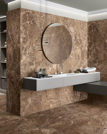 Emperador tiles, matt textured, 120x120 | 3D design surface Buy online