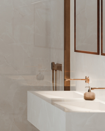 Tiles Onyx 100x100 Polished Onyx look Cream | Sample delivery