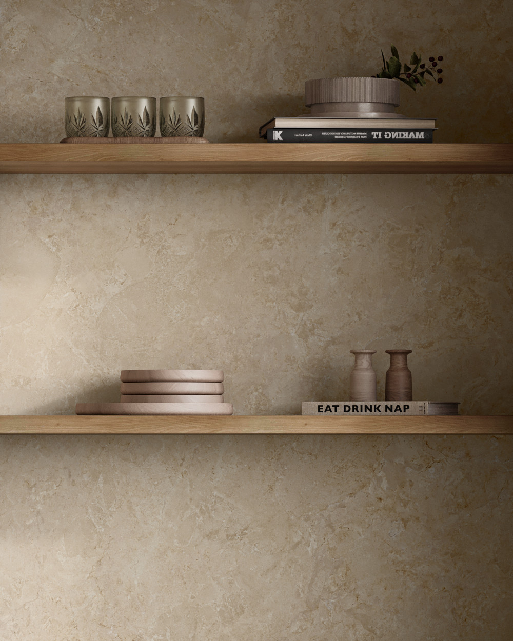 Jetzt Steinoptik-Fliesen 100x100 online kaufen Creme | Dozza Cream, sofort lieferbar