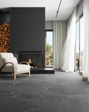Tiles in Beige Stone Look 100x100 cm | Volt Bone | on Stock