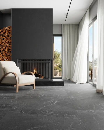 Volt Stone Anthrazit 100x100 cm, matt, Stein-Optik
