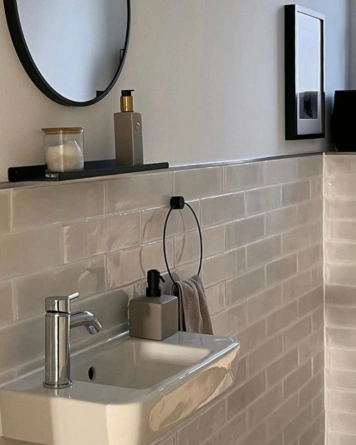 Vitral Taupe: Wandfliese mit Krakeleé in Taupe