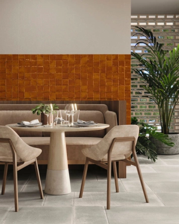 Nour Caramel – Zellige Wall Tile in Brown, 10x10 cm