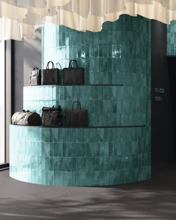 Nour Emerald – Zellige Wall Tile Emerald Green 6.5x20 cm | ZELLIGE COUTURE
