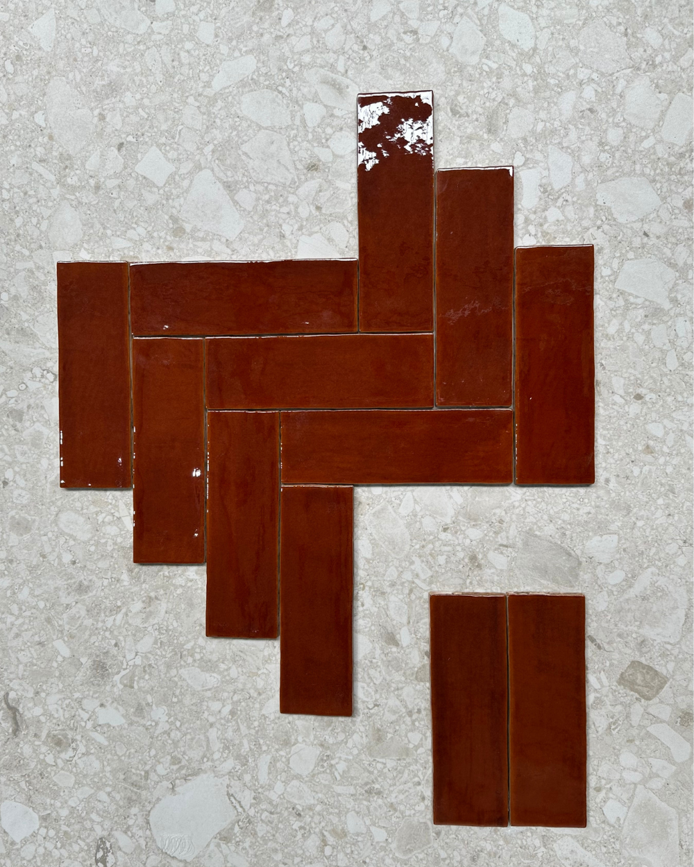 Zellige Fliese mit Krakelee Karamell | Nour Caramel 6,5x20 cm