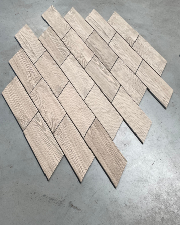 17 m² Restposten Chevron Hexawood Tan Right 9x20,5 cm