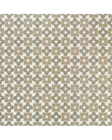 Vintage-Fliese in Grün mit Matt-Glanz-Effekt, 20x20 cm
