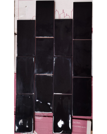 Metro Tiles 7,5x15 cm black without facet