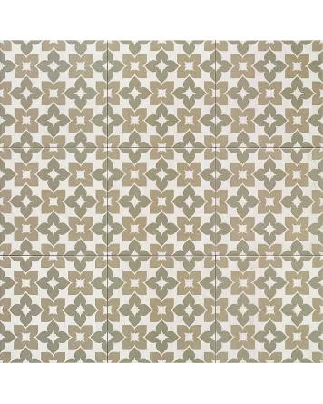 Vintage-Fliese in Grün mit Matt-Glanz-Effekt, 20x20 cm