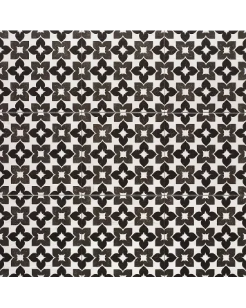 Vintage-Fliese in Schwarz mit Matt-Glanz-Effekt, 20x20 cm