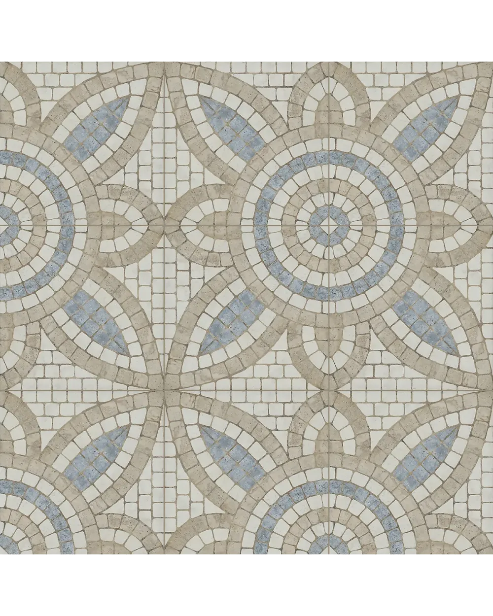 Malta Bodenfliese blau matt im Vintage-Look