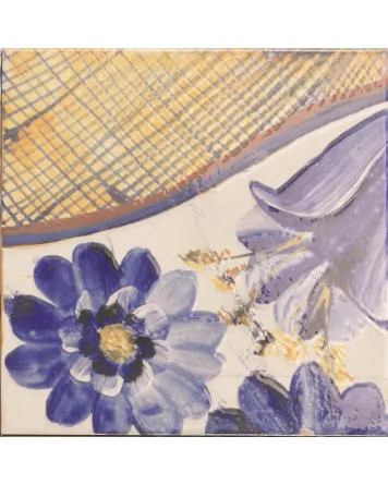 Blaue Cotto-Fliese, matt, 20x20 cm, Casa Cotto