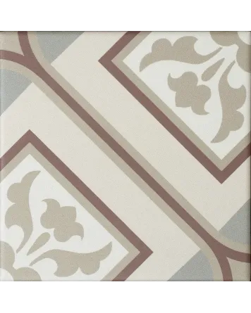Alt Berlin Victoria: Jugendstil-Fliese in Rot, 14,7x14,7 cm
