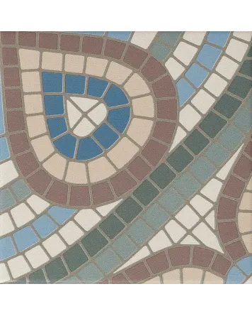 Alt Berlin Nereida: Jugendstil-Fliese in Braun, 14,7x14,7 cm
