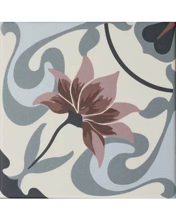 Alt Berlin Rosebery: Jugendstil-Fliese in Blau, 14,7x14,7 cm