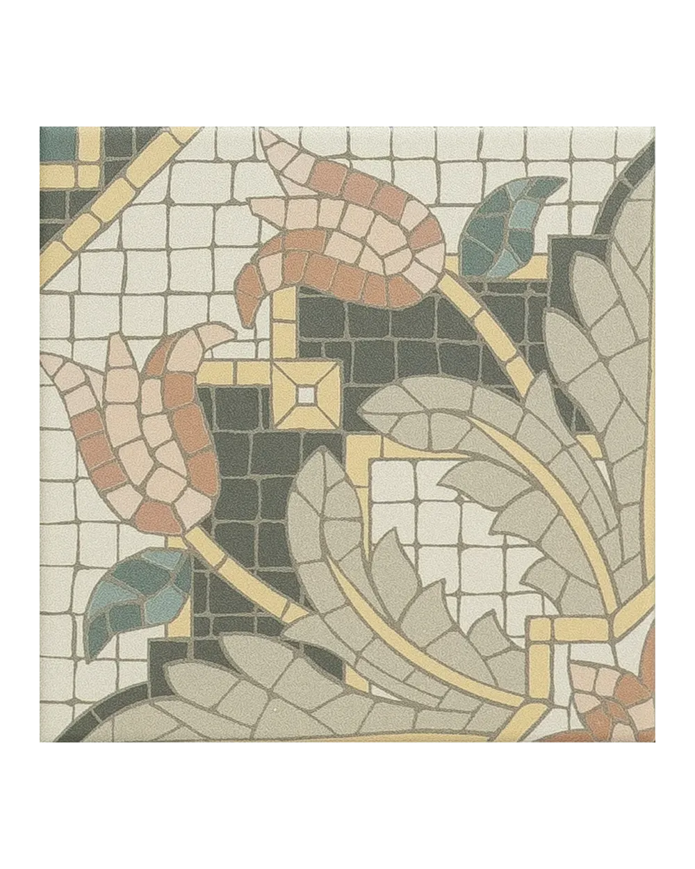 Alt Berlin Liria: Jugendstil-Fliese in Rosa, 14,7x14,7 cm
