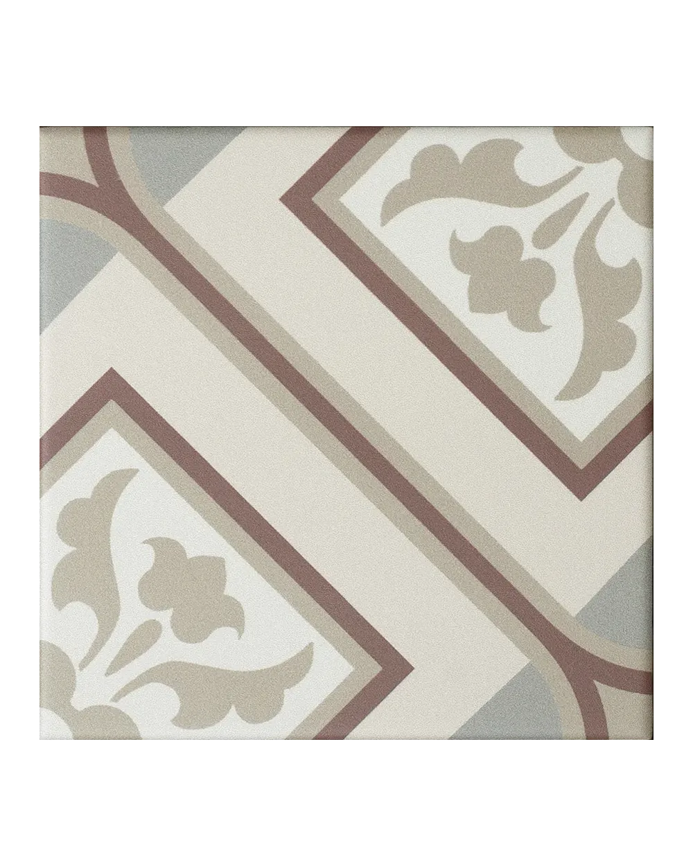 Alt Berlin Victoria: Jugendstil-Fliese in Rot, 14,7x14,7 cm