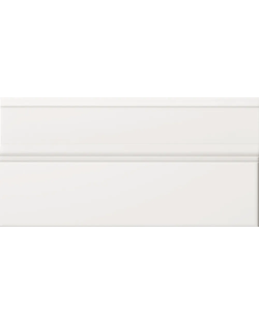 Boiserie Sockelfliese Zocalo Plinth Weiß Matt 15x30 cm