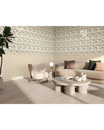 Beige Dekorfliese Wand matt 30x90 cm, Blois Boiserie