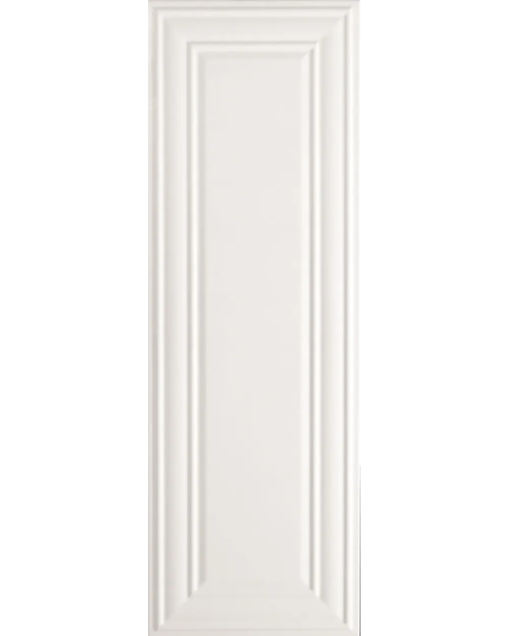 Weiße Wandfliese matt 30x90 cm, Kollektion Boiserie