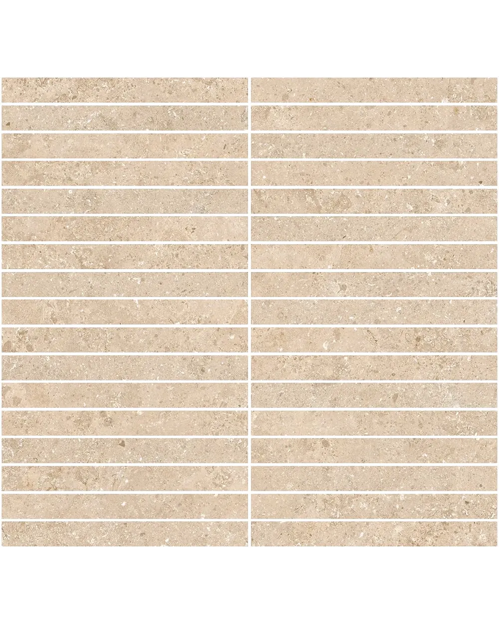 Kyoto Beige Stabmosaik – Stein-Optik Matt, 30x30 cm