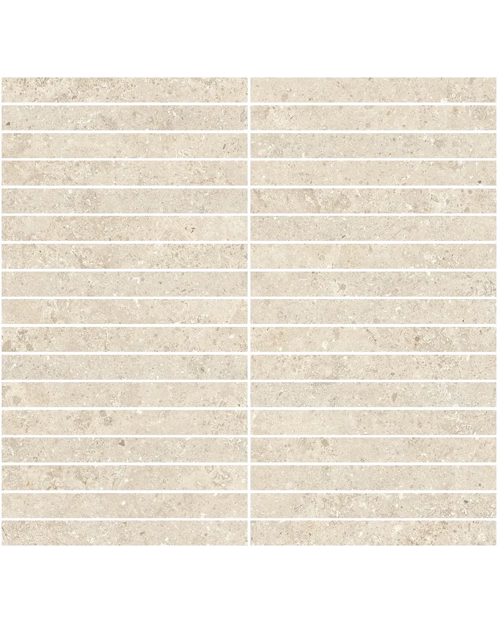 Kyoto Ivory Stabmosaik – Stein-Optik Warm, 30x30 cm