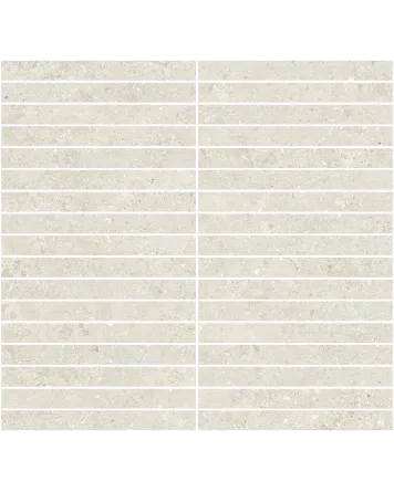 Kyoto White Stabmosaik – Stein-Optik Weiß, 30x30 cm