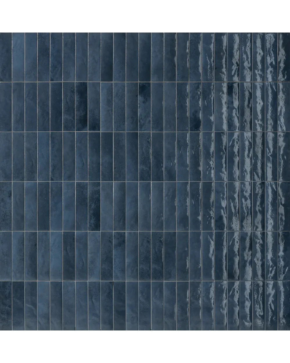 Zellige Wall Tile Galaxy Blue Glossy 6x24 cm
